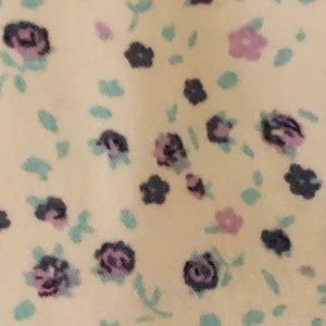 ART CLASS Girls 10-12 White Floral Elastic Waist Romper/shorts adjustable straps